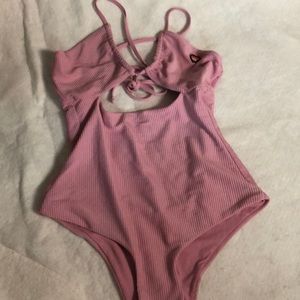 spiritual gangster pink small swimsuit one piece
